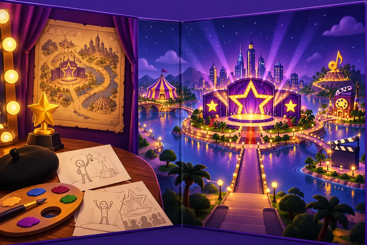Artists Got Talent: in-game scene