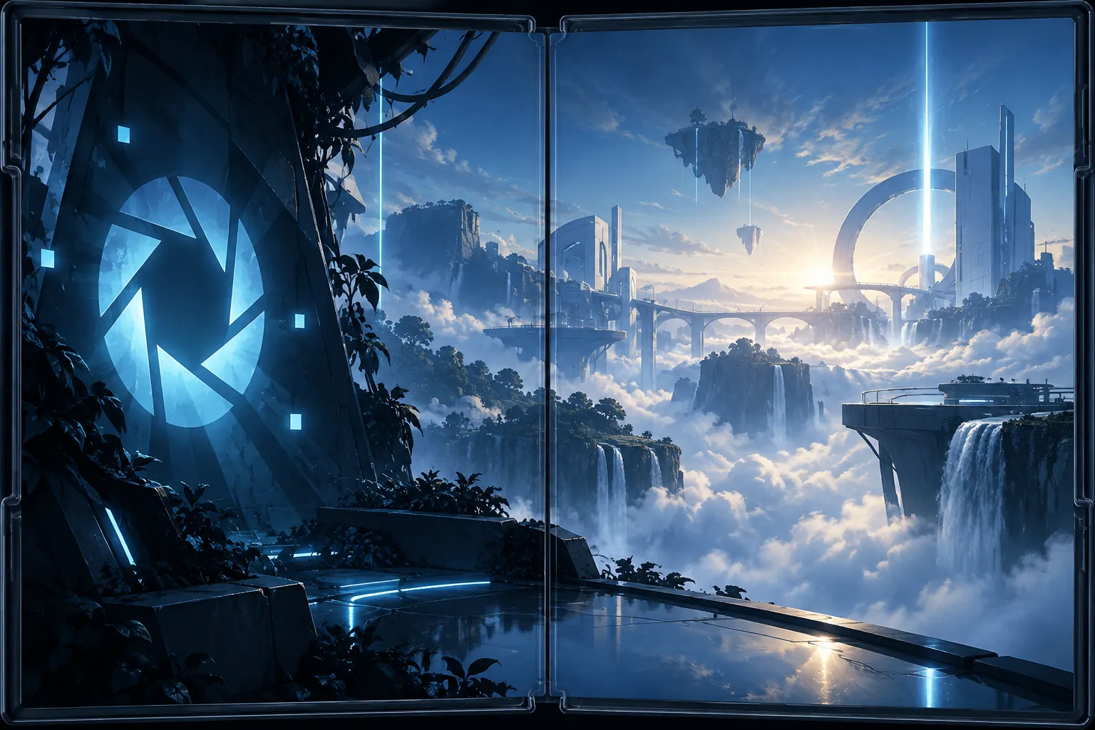 Aperture OS: in-game scene