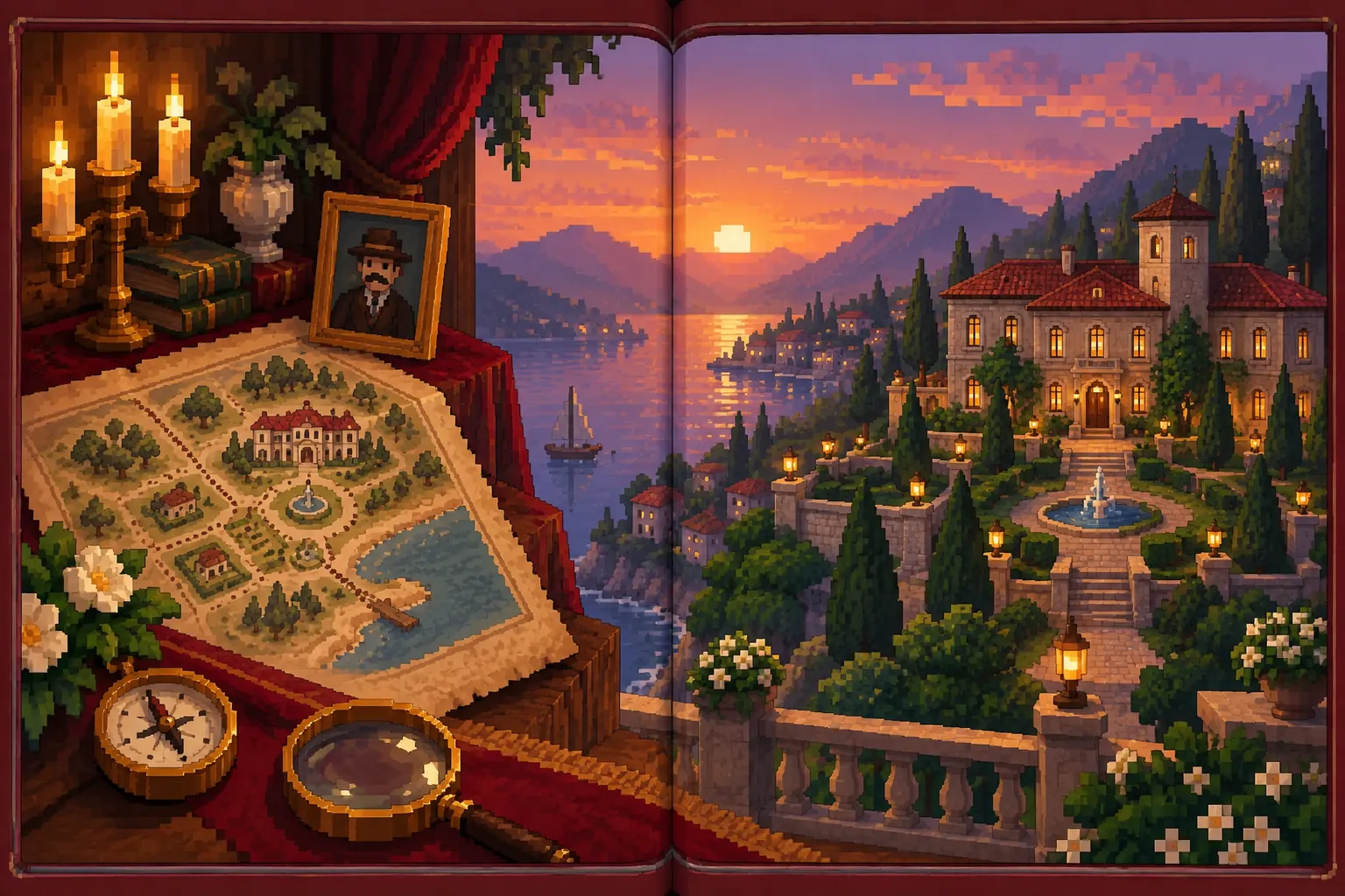 Murder at the Villa: in-game scene