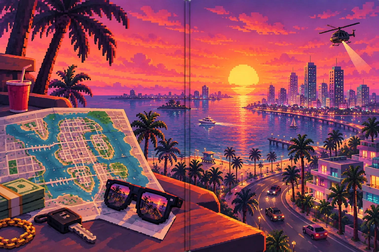 Spawn Theft Auto: Heist City: in-game scene