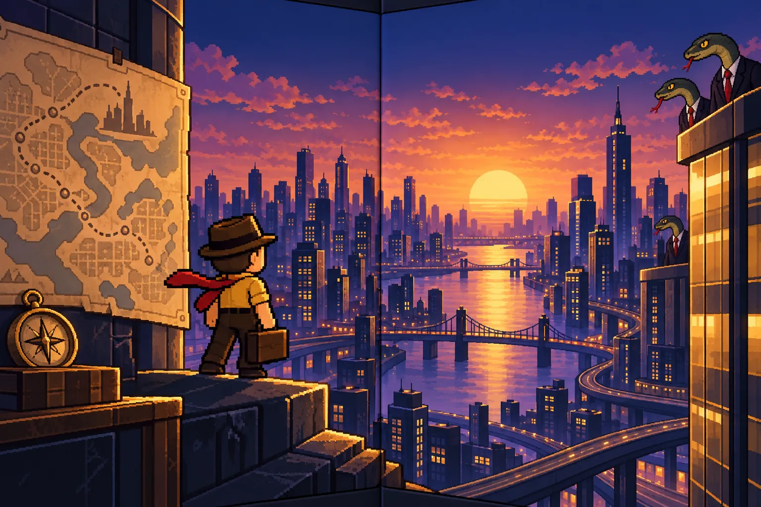 Snakes & Corporate Ladders: in-game scene