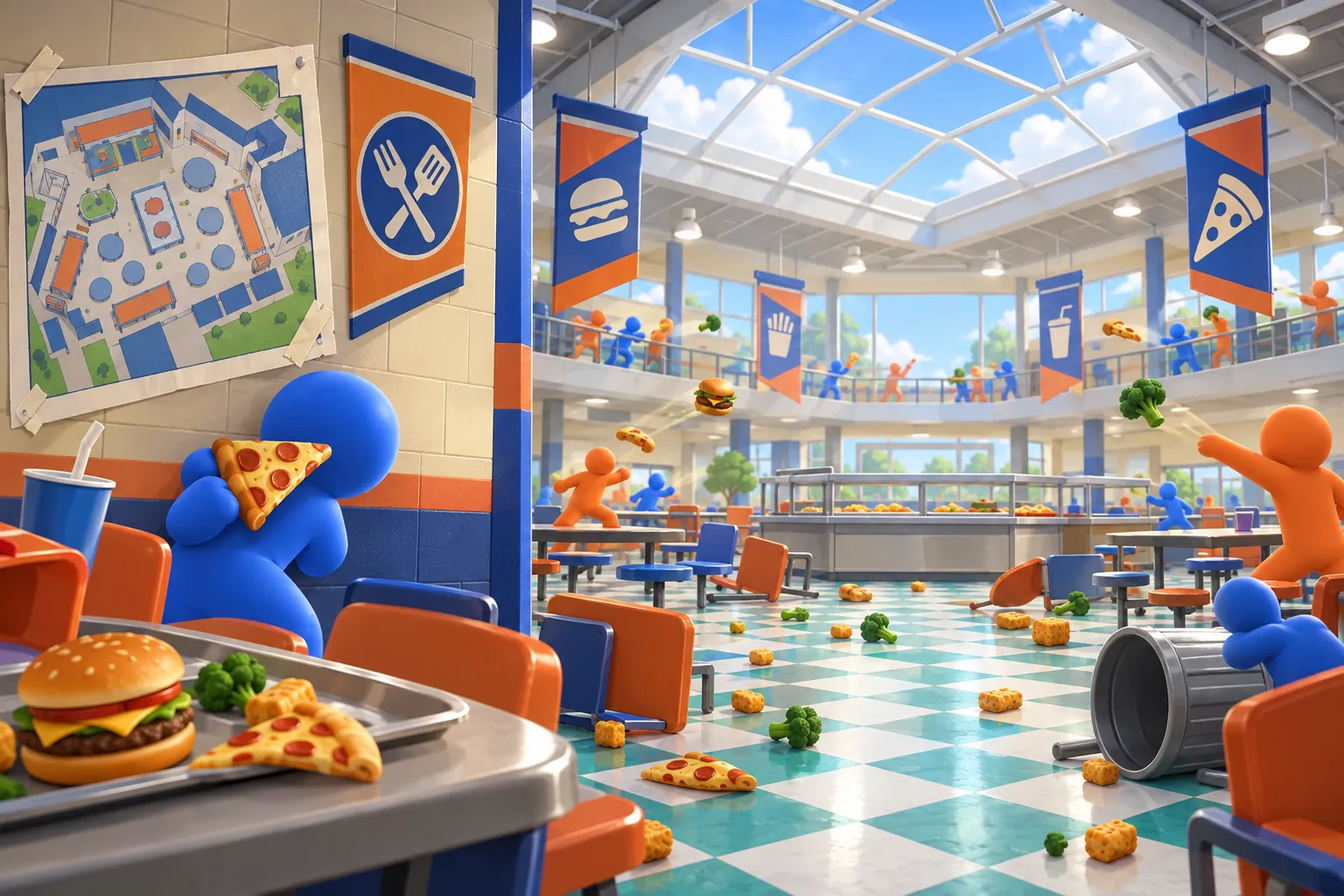 FOOD FIGHT: in-game scene
