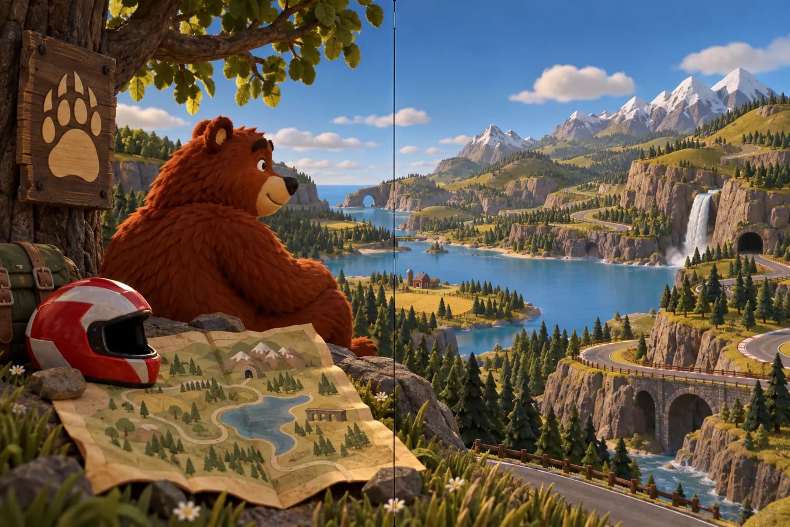Bearsky: in-game scene