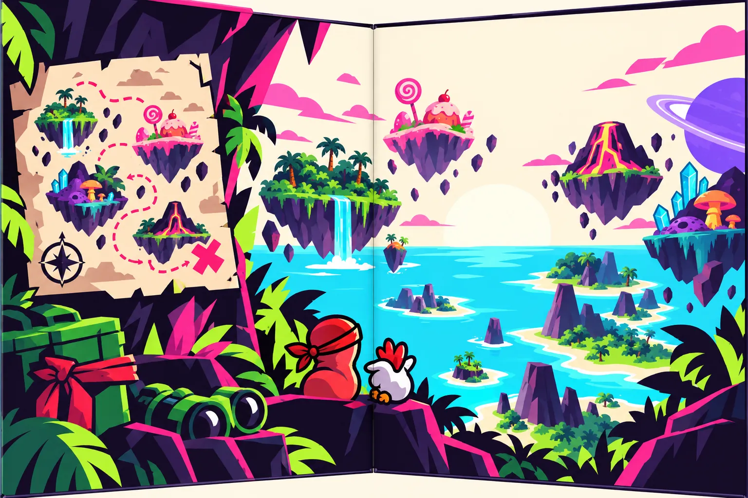Worm Island 2: in-game scene