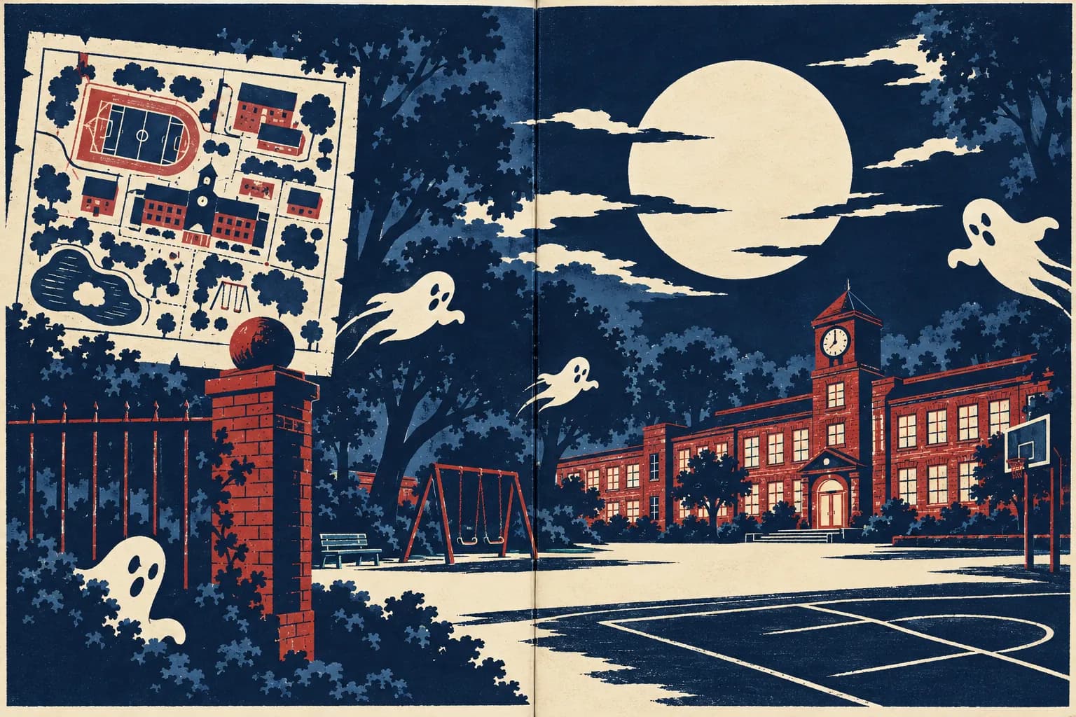 Ghost School: in-game scene