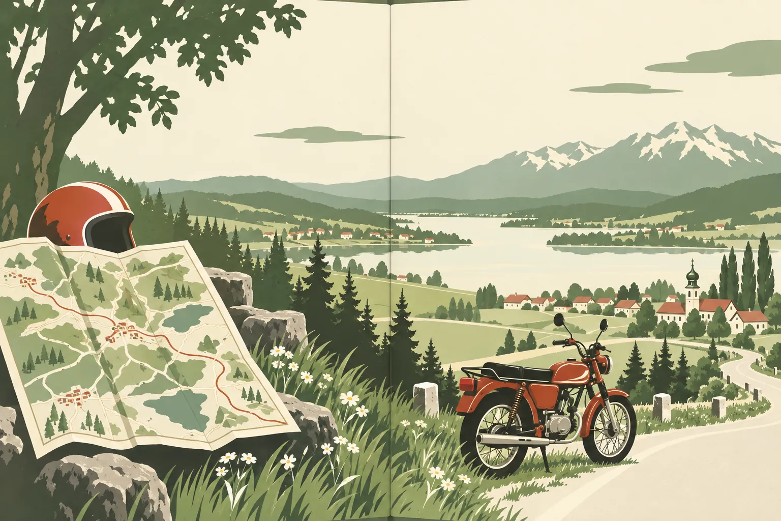 My Spring Motorcycle (beta): in-game scene