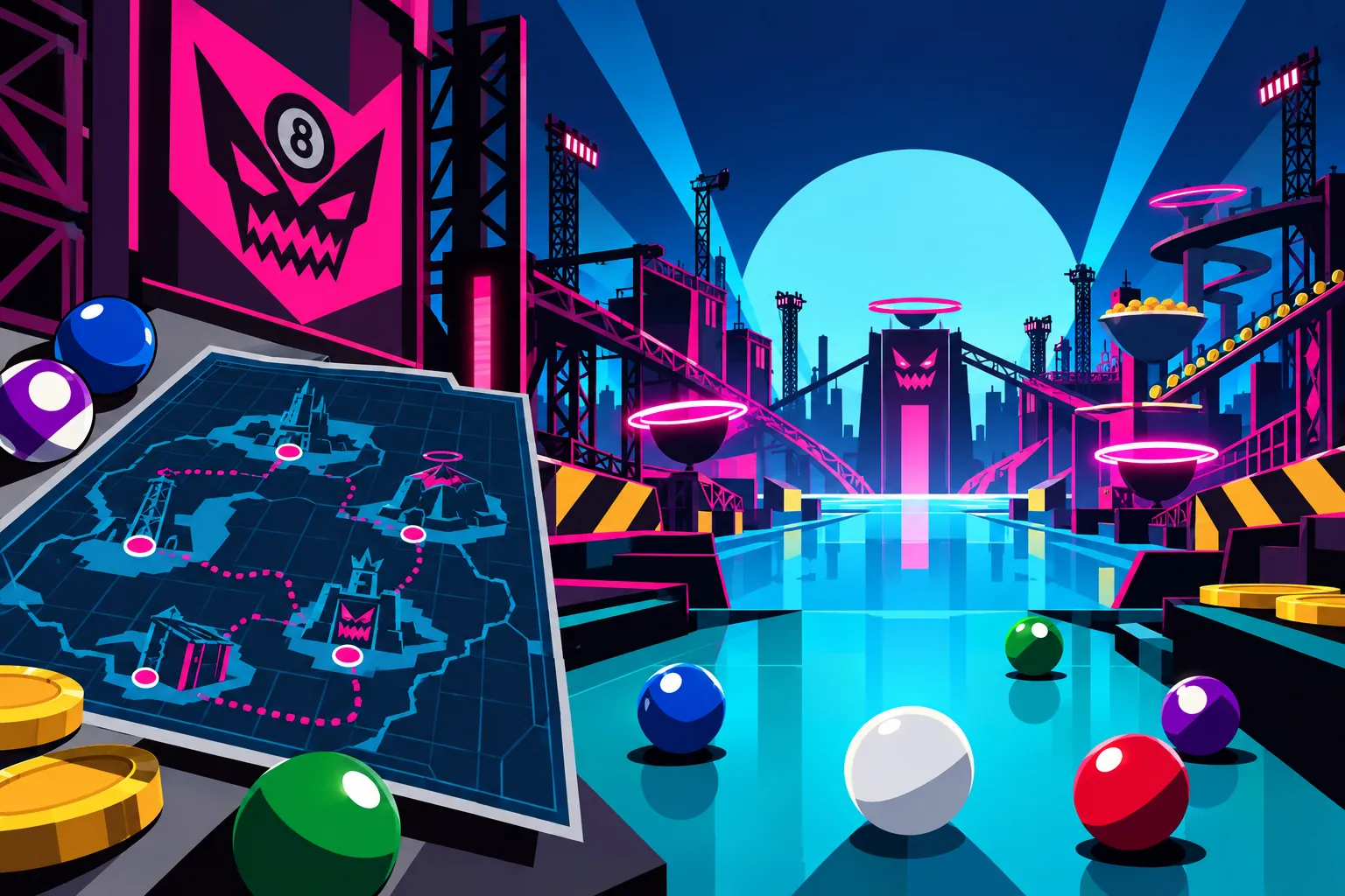 Ultrapool Pusher: in-game scene