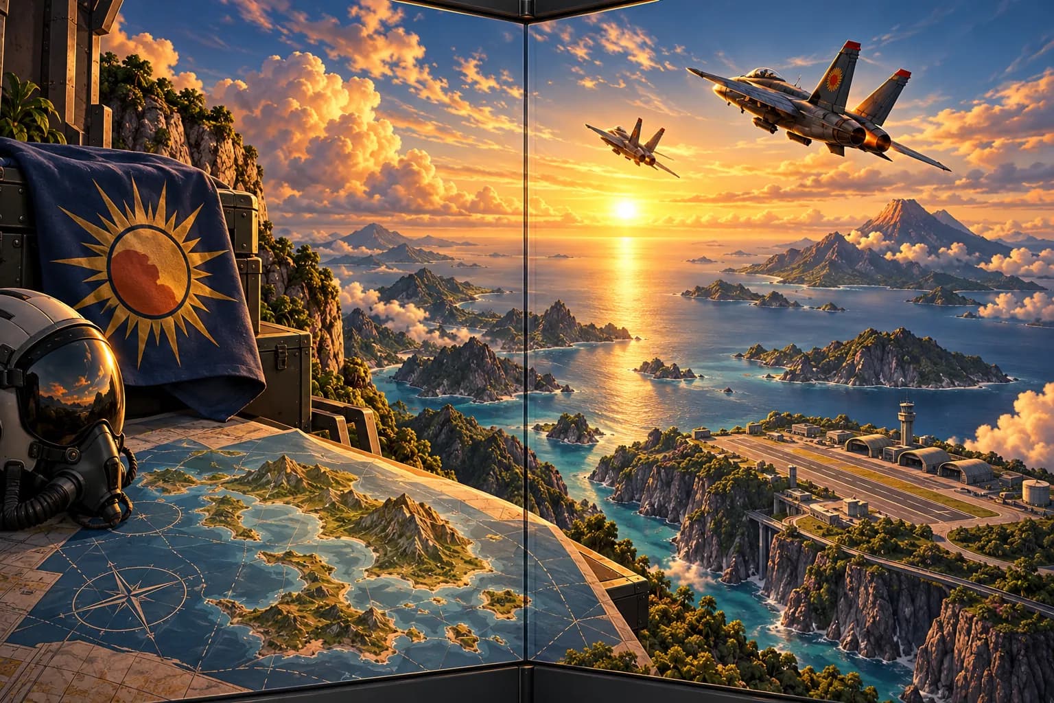 Golden Hour Sortie: in-game scene