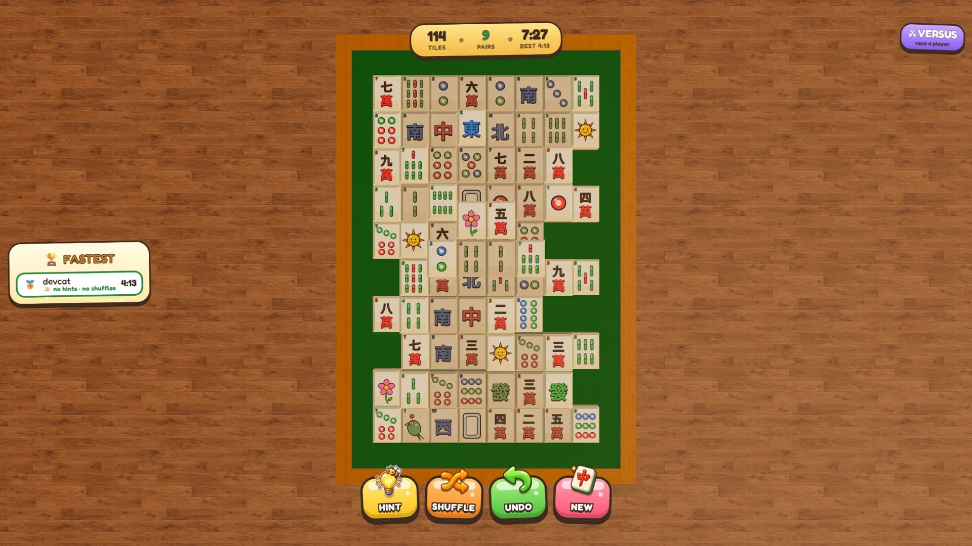 Honey Mahjong: a moment in the game