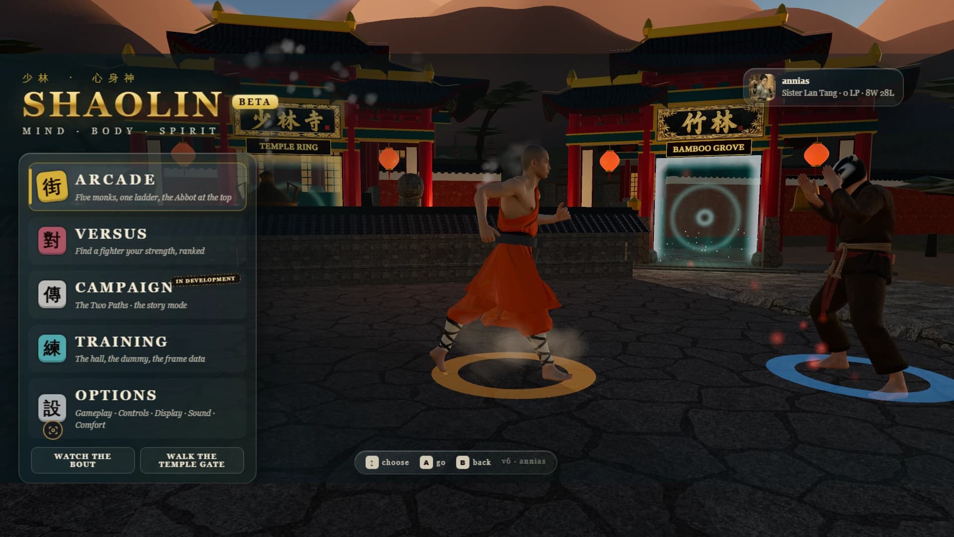 Shaolin Mind Body and Spirit: a moment in the game
