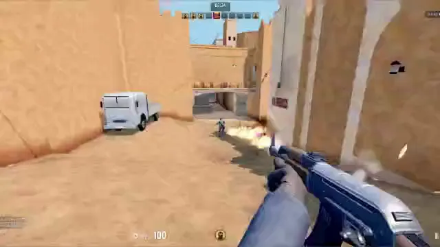 Dust 2 DM: in-game scene