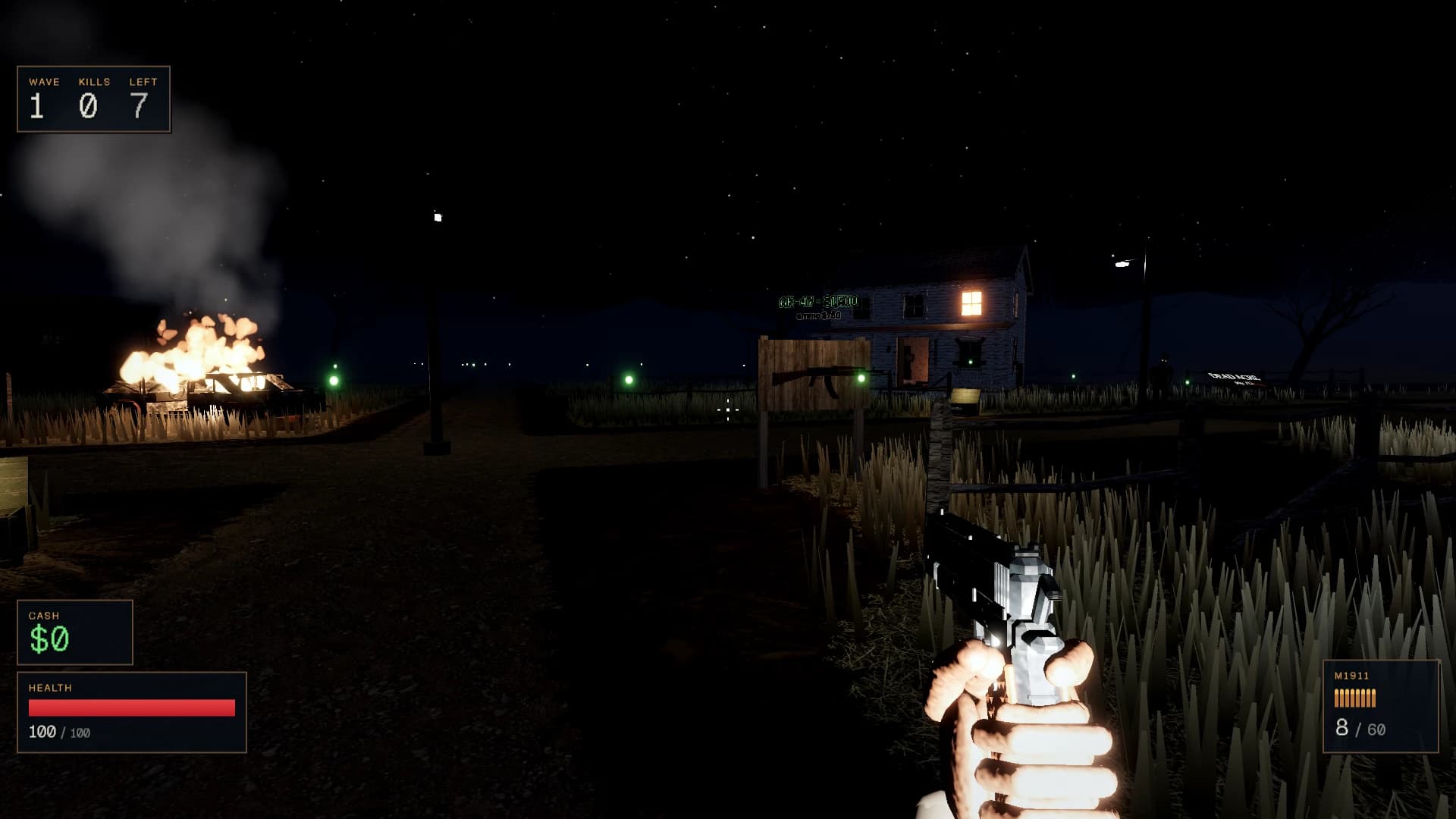 Zombie Night: a moment in the game