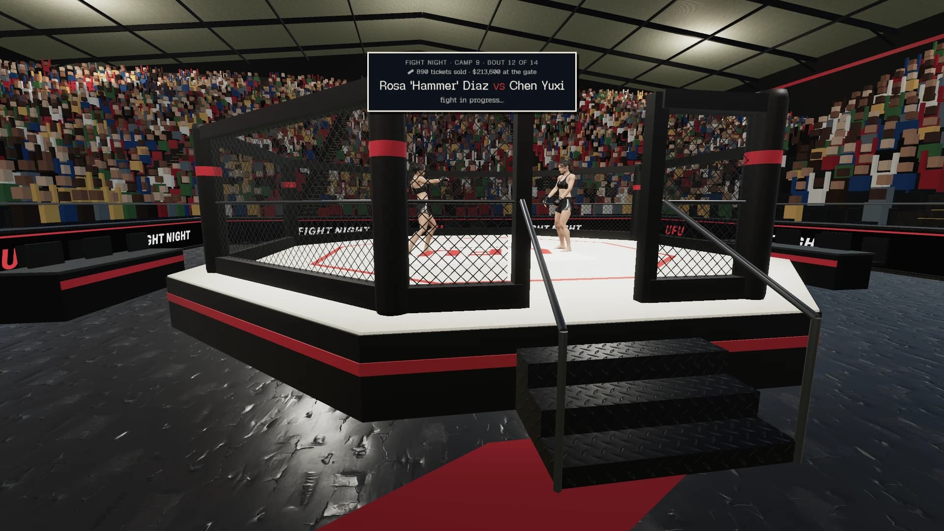 UFU Fighter Manager: a moment in the game
