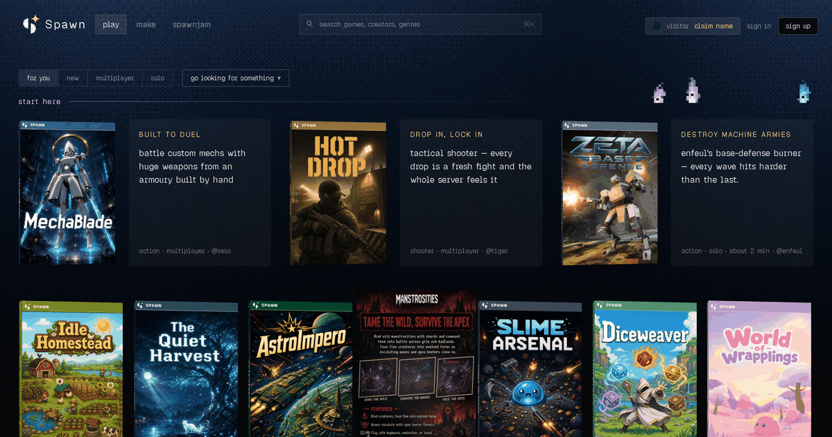 Spawn product screenshot